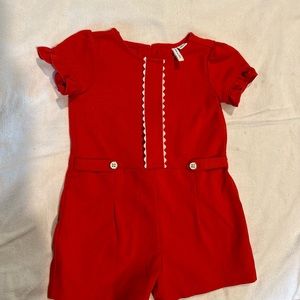Janie and Jack red romper